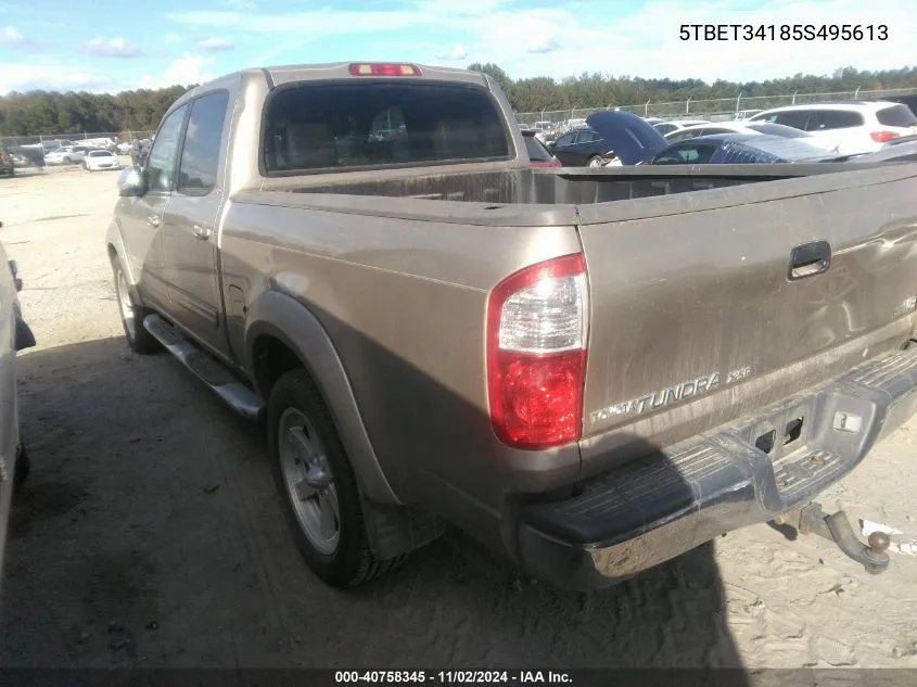 2005 Toyota Tundra Sr5 V8 VIN: 5TBET34185S495613 Lot: 40758345