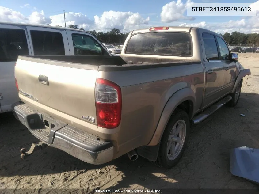 2005 Toyota Tundra Sr5 V8 VIN: 5TBET34185S495613 Lot: 40758345