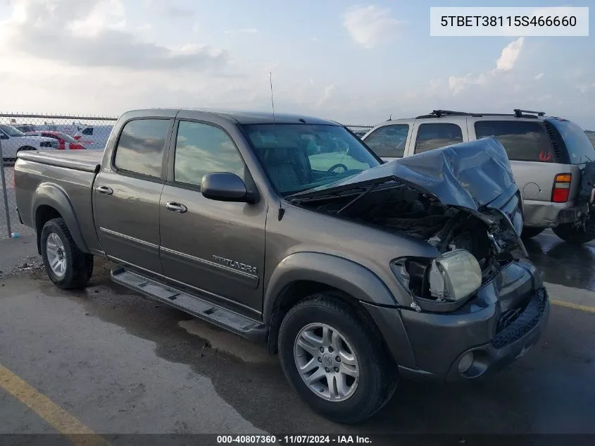 2005 Toyota Tundra Limited V8 VIN: 5TBET38115S466660 Lot: 40807360