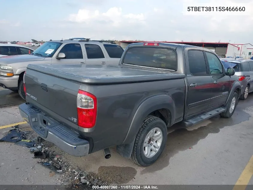 2005 Toyota Tundra Limited V8 VIN: 5TBET38115S466660 Lot: 40807360