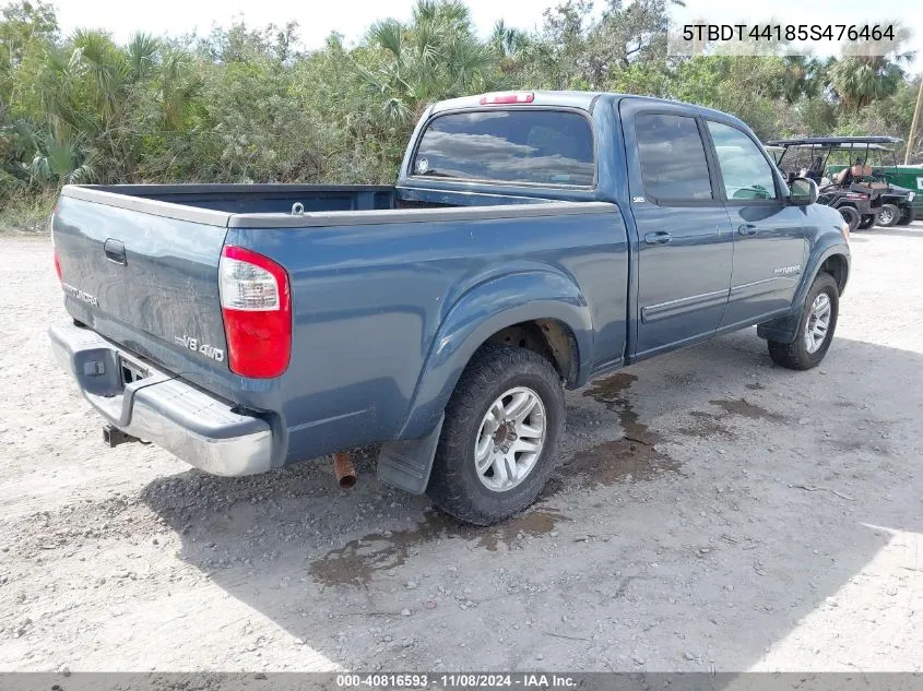 2005 Toyota Tundra Sr5 V8 VIN: 5TBDT44185S476464 Lot: 40816593