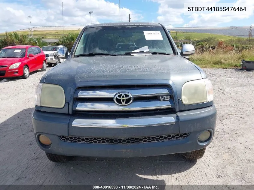 2005 Toyota Tundra Sr5 V8 VIN: 5TBDT44185S476464 Lot: 40816593