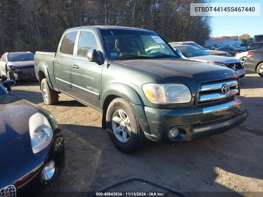 2005 Toyota Tundra Sr5 V8 VIN: 5TBDT44145S467440 Lot: 40843834