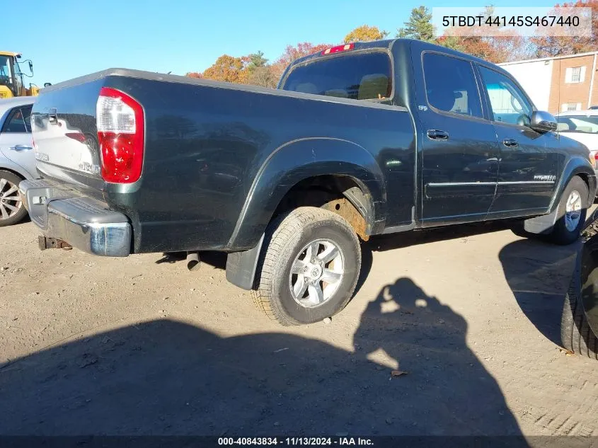 2005 Toyota Tundra Sr5 V8 VIN: 5TBDT44145S467440 Lot: 40843834