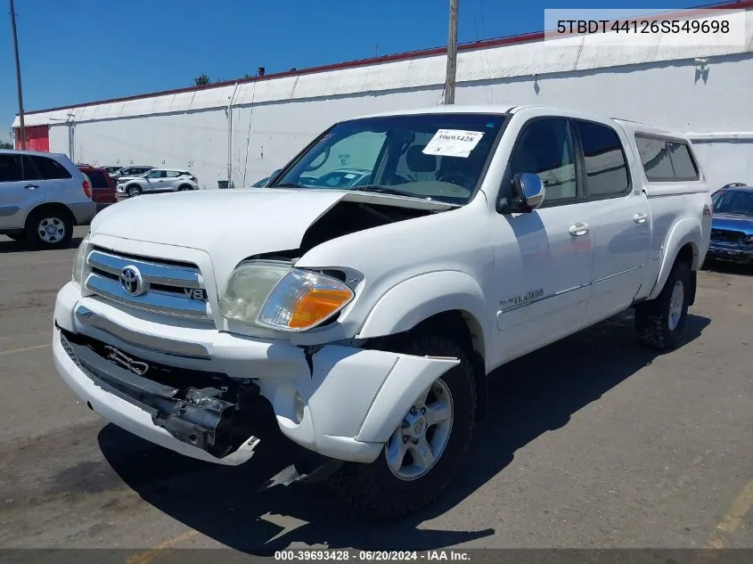 5TBDT44126S549698 2006 Toyota Tundra Sr5 V8