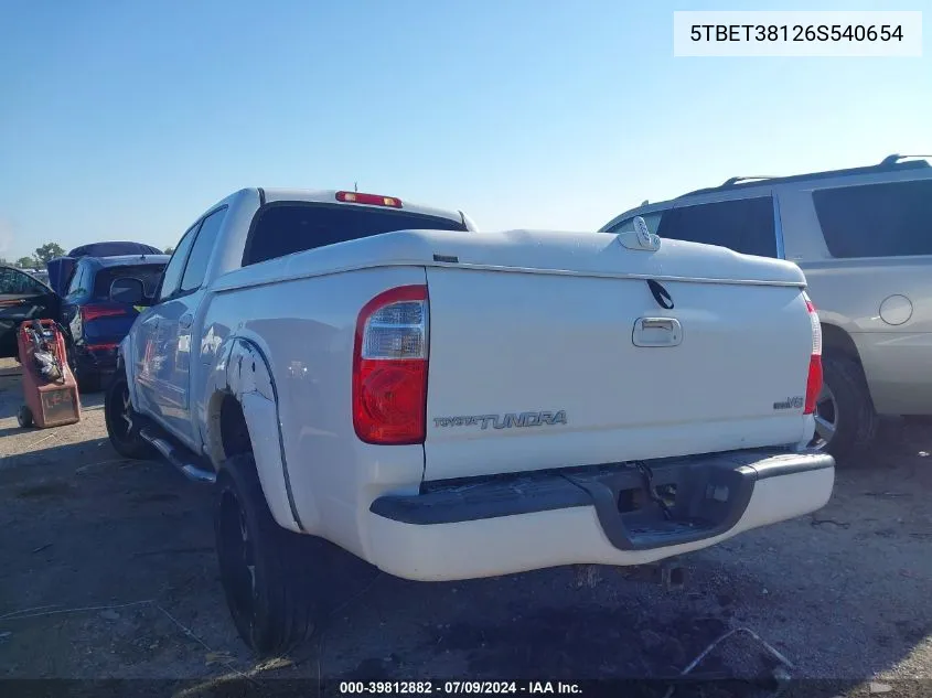 5TBET38126S540654 2006 Toyota Tundra Limited V8