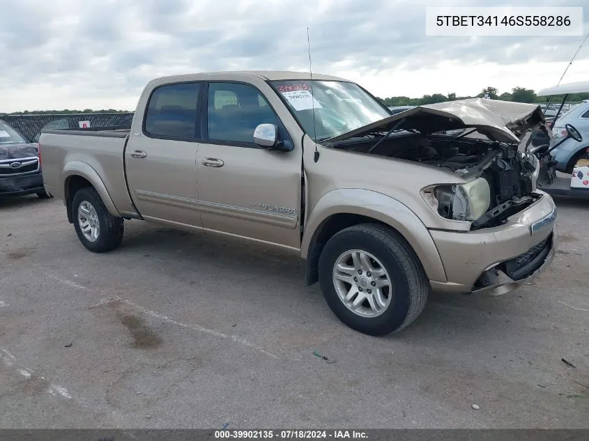 2006 Toyota Tundra Sr5 V8 VIN: 5TBET34146S558286 Lot: 39902135