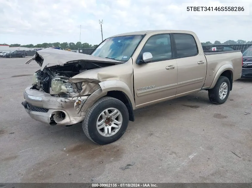 2006 Toyota Tundra Sr5 V8 VIN: 5TBET34146S558286 Lot: 39902135