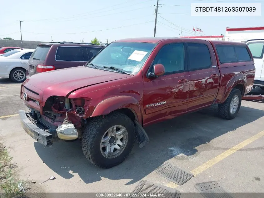 5TBDT48126S507039 2006 Toyota Tundra Limited V8