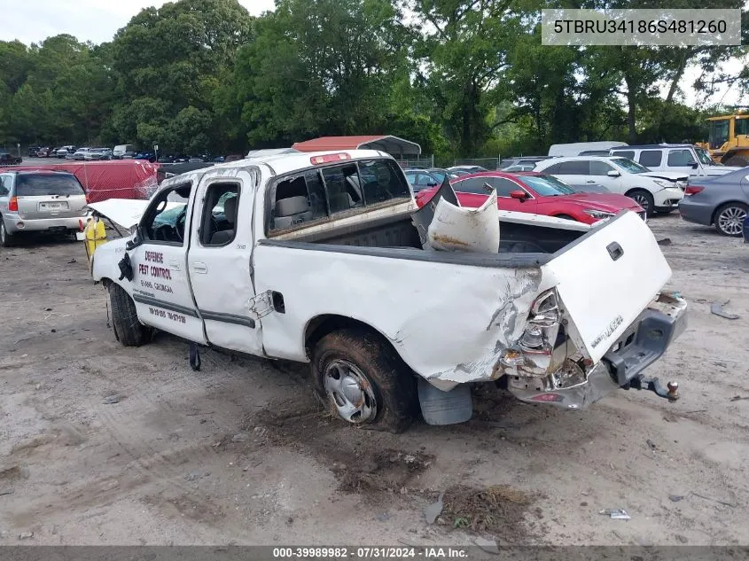 5TBRU34186S481260 2006 Toyota Tundra Sr5