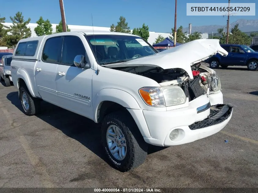 2006 Toyota Tundra Sr5 V8 VIN: 5TBDT44166S547209 Lot: 40000054