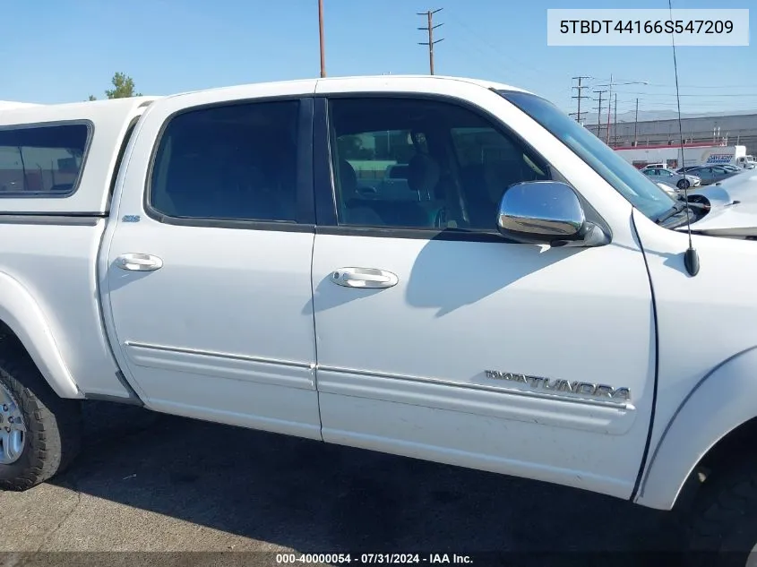 2006 Toyota Tundra Sr5 V8 VIN: 5TBDT44166S547209 Lot: 40000054