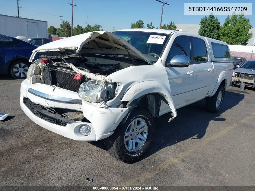 2006 Toyota Tundra Sr5 V8 VIN: 5TBDT44166S547209 Lot: 40000054