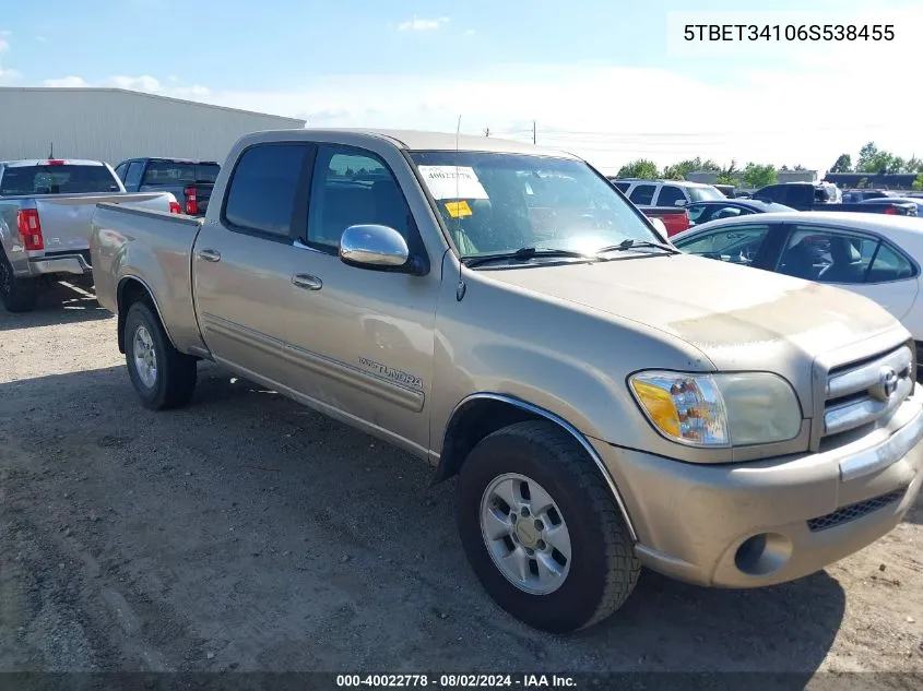 2006 Toyota Tundra Darrell Waltrip Edition/Sr5 V8 VIN: 5TBET34106S538455 Lot: 40022778