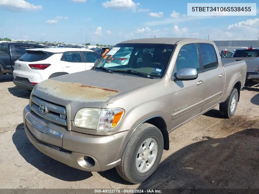 2006 Toyota Tundra Darrell Waltrip Edition/Sr5 V8 VIN: 5TBET34106S538455 Lot: 40022778