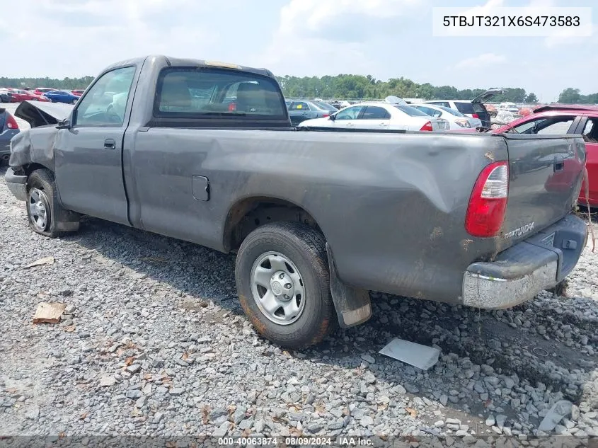 2006 Toyota Tundra Base V8 VIN: 5TBJT321X6S473583 Lot: 40063874