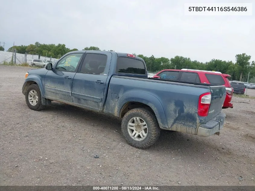 5TBDT44116S546386 2006 Toyota Tundra Sr5 V8