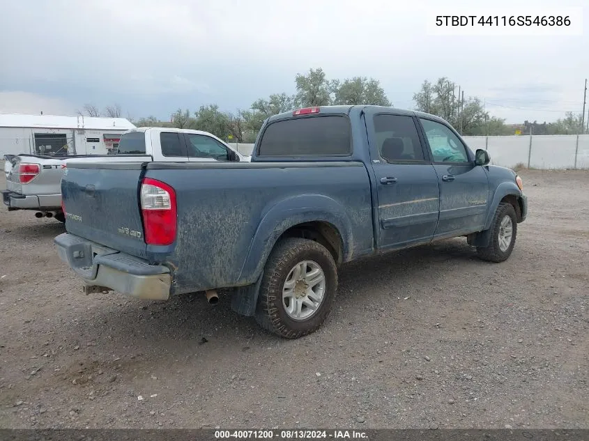 5TBDT44116S546386 2006 Toyota Tundra Sr5 V8