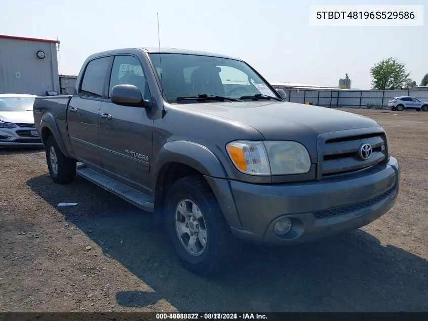 2006 Toyota Tundra Limited V8 VIN: 5TBDT48196S529586 Lot: 40088327