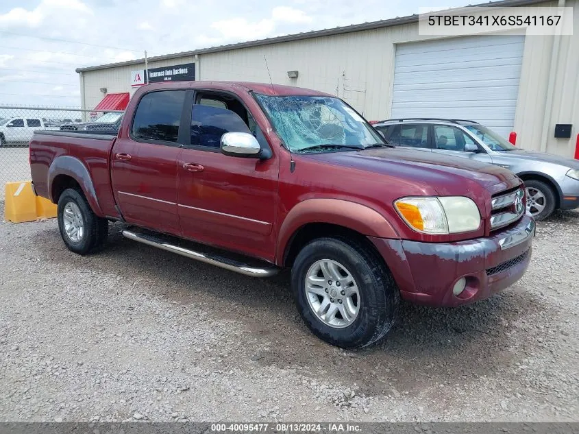 2006 Toyota Tundra Sr5 V8 VIN: 5TBET341X6S541167 Lot: 40095477