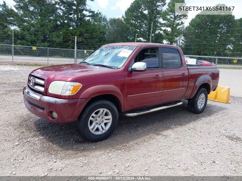 2006 Toyota Tundra Sr5 V8 VIN: 5TBET341X6S541167 Lot: 40095477