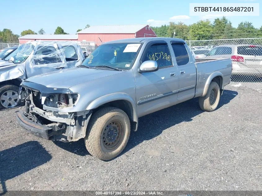 5TBBT44186S487201 2006 Toyota Tundra Sr5 V8