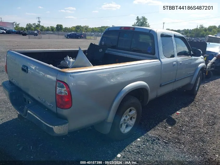 5TBBT44186S487201 2006 Toyota Tundra Sr5 V8