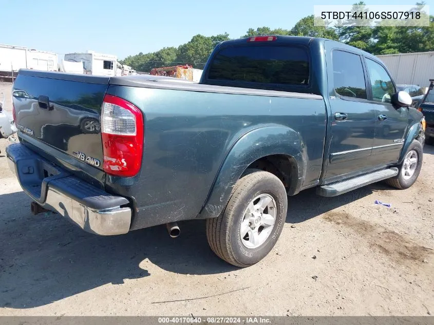 5TBDT44106S507918 2006 Toyota Tundra Sr5 V8