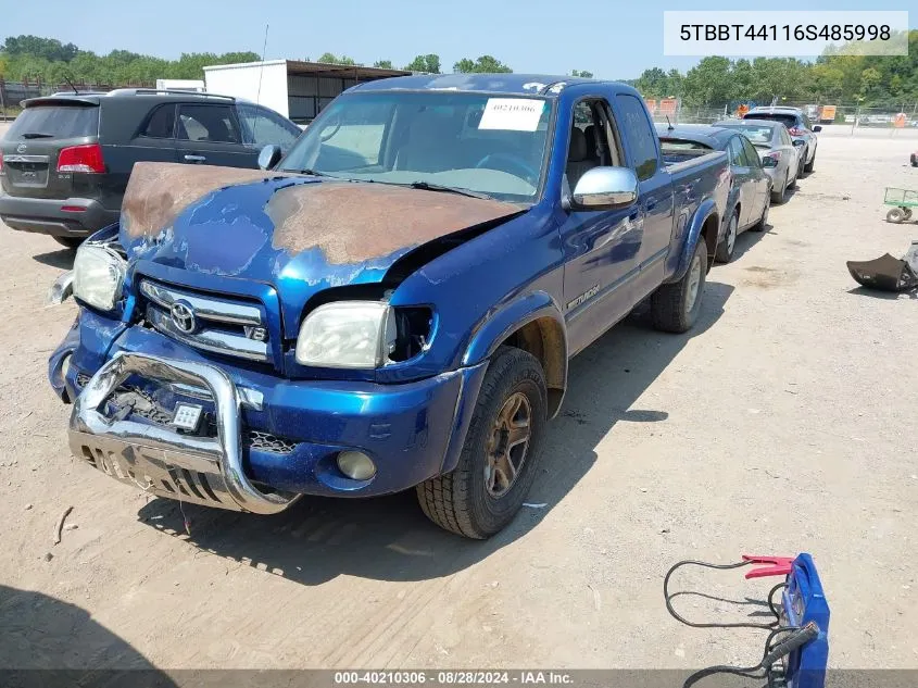 5TBBT44116S485998 2006 Toyota Tundra Sr5 V8