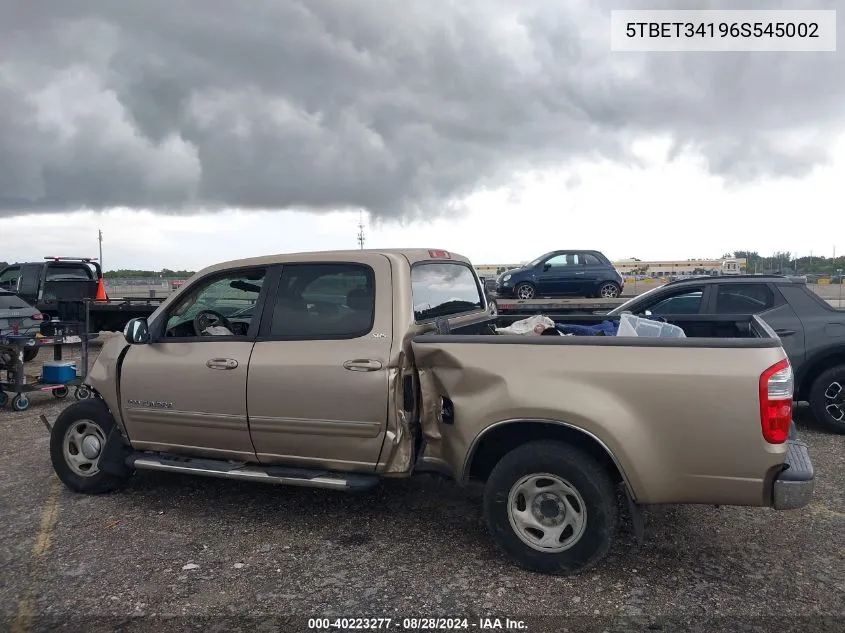 2006 Toyota Tundra Sr5 V8 VIN: 5TBET34196S545002 Lot: 40223277