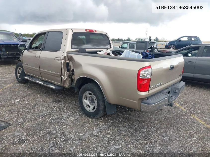 2006 Toyota Tundra Sr5 V8 VIN: 5TBET34196S545002 Lot: 40223277