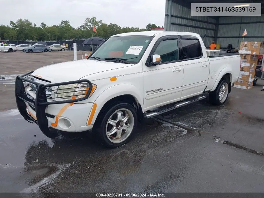 2006 Toyota Tundra Sr5 V8 VIN: 5TBET34146S539169 Lot: 40653146