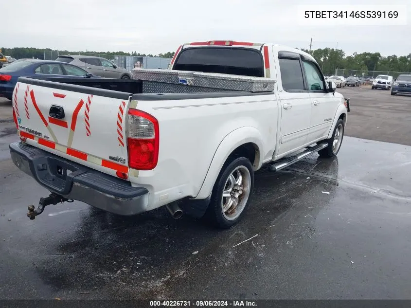 2006 Toyota Tundra Sr5 V8 VIN: 5TBET34146S539169 Lot: 40653146