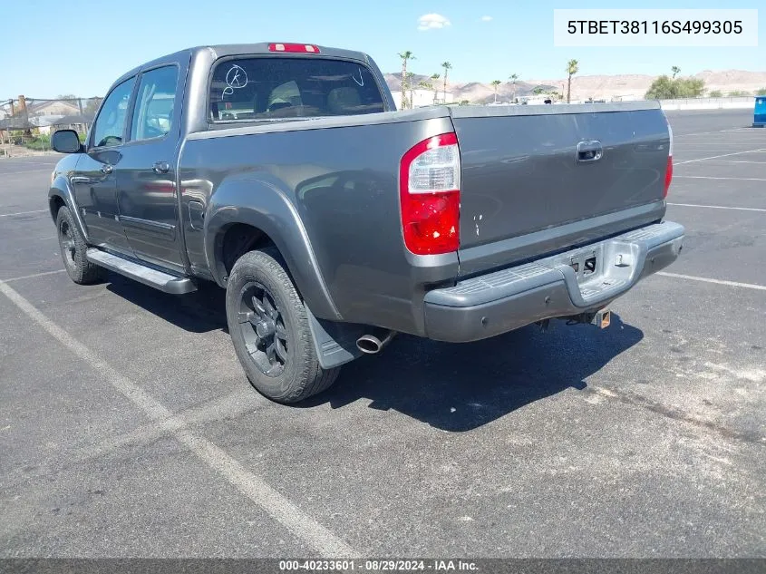 2006 Toyota Tundra Limited V8 VIN: 5TBET38116S499305 Lot: 40233601