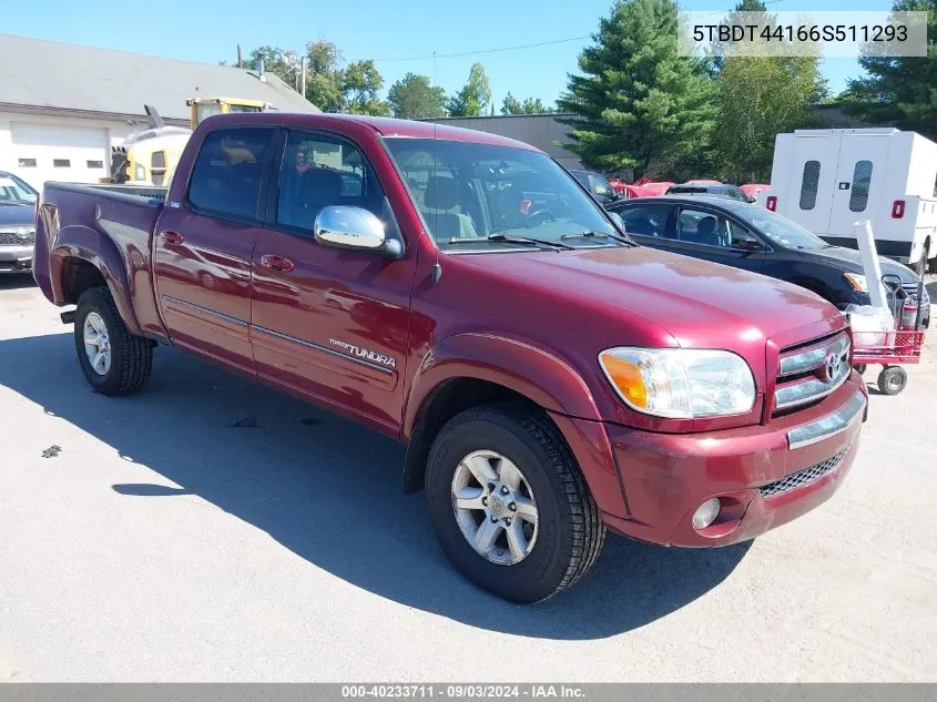 2006 Toyota Tundra Sr5 V8 VIN: 5TBDT44166S511293 Lot: 40233711