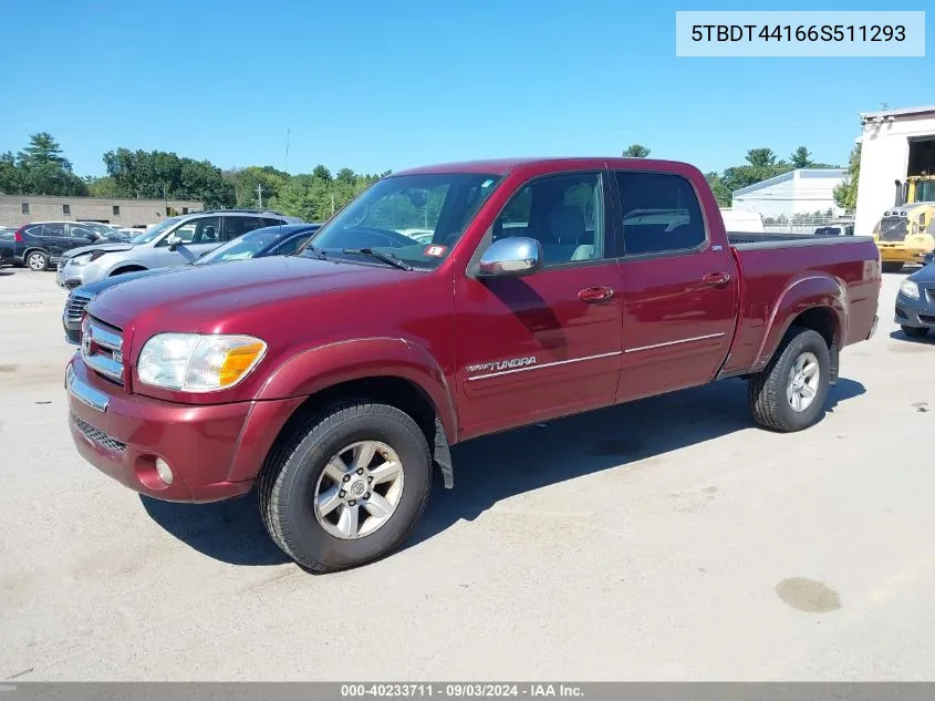 2006 Toyota Tundra Sr5 V8 VIN: 5TBDT44166S511293 Lot: 40233711