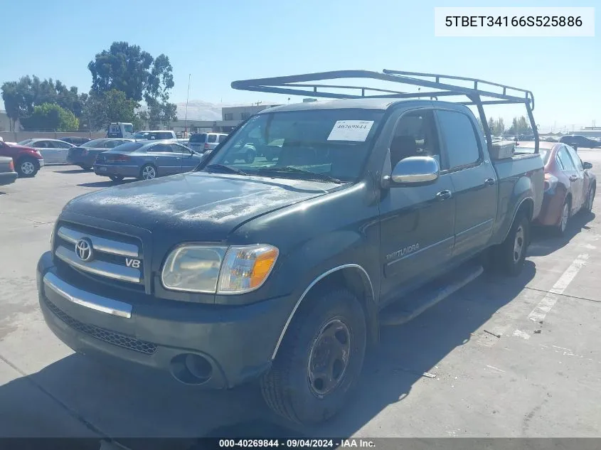 2006 Toyota Tundra Sr5 V8 VIN: 5TBET34166S525886 Lot: 40269844