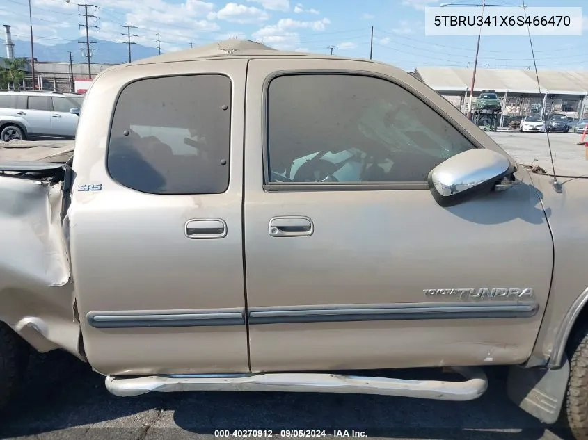 2006 Toyota Tundra Sr5 VIN: 5TBRU341X6S466470 Lot: 40270912