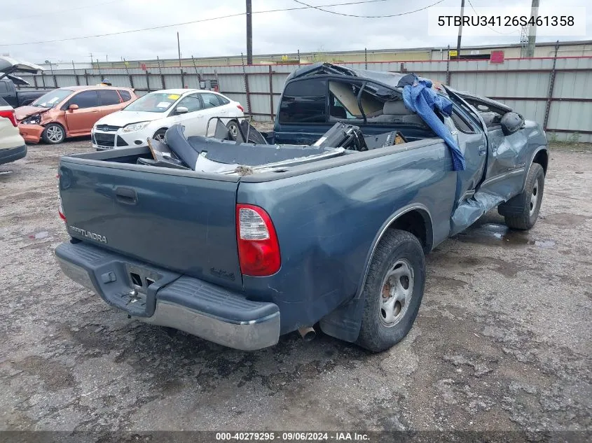 2006 Toyota Tundra Sr5 VIN: 5TBRU34126S461358 Lot: 40279295