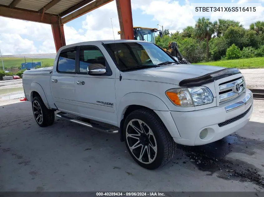 2006 Toyota Tundra Sr5 V8 VIN: 5TBET341X6S516415 Lot: 40289434