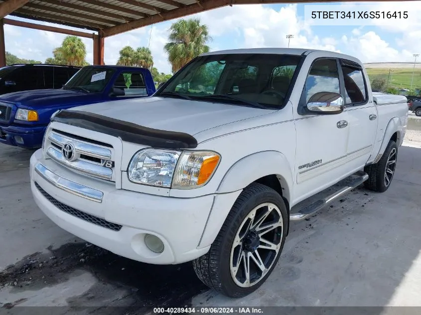 2006 Toyota Tundra Sr5 V8 VIN: 5TBET341X6S516415 Lot: 40289434