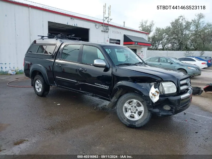 2006 Toyota Tundra Sr5 V8 VIN: 5TBDT44146S523118 Lot: 40316963