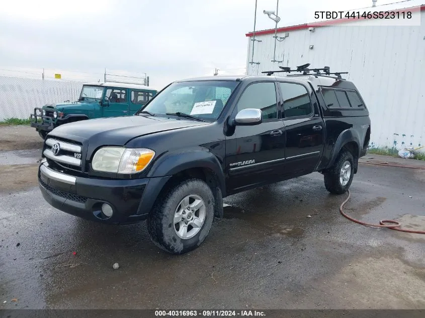 2006 Toyota Tundra Sr5 V8 VIN: 5TBDT44146S523118 Lot: 40316963