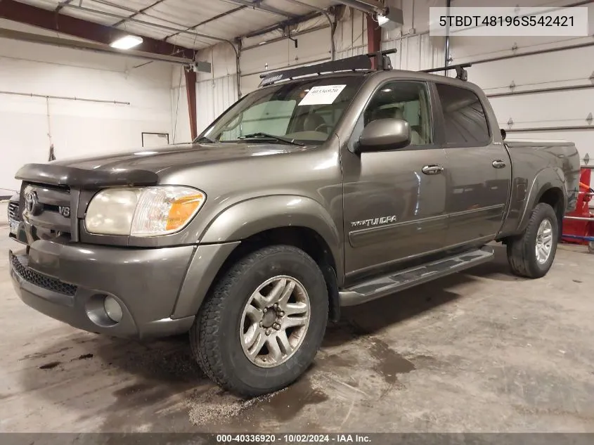 2006 Toyota Tundra Limited V8 VIN: 5TBDT48196S542421 Lot: 40336920