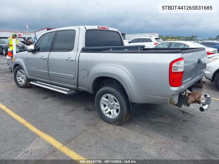 2006 Toyota Tundra Sr5 V8 VIN: 5TBDT44126S531685 Lot: 40342700