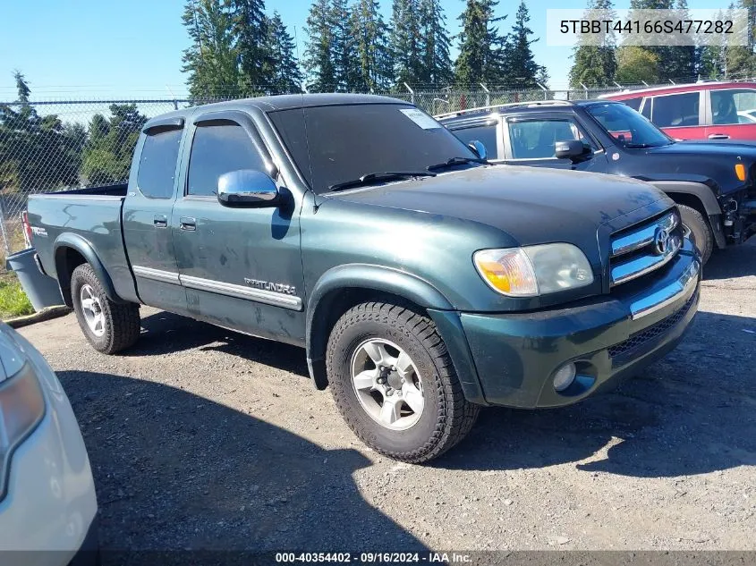 2006 Toyota Tundra Sr5 V8 VIN: 5TBBT44166S477282 Lot: 40354402