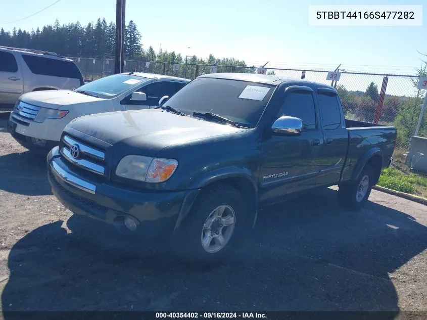 2006 Toyota Tundra Sr5 V8 VIN: 5TBBT44166S477282 Lot: 40354402