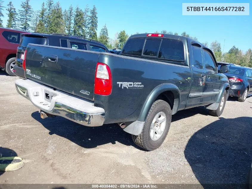 2006 Toyota Tundra Sr5 V8 VIN: 5TBBT44166S477282 Lot: 40354402