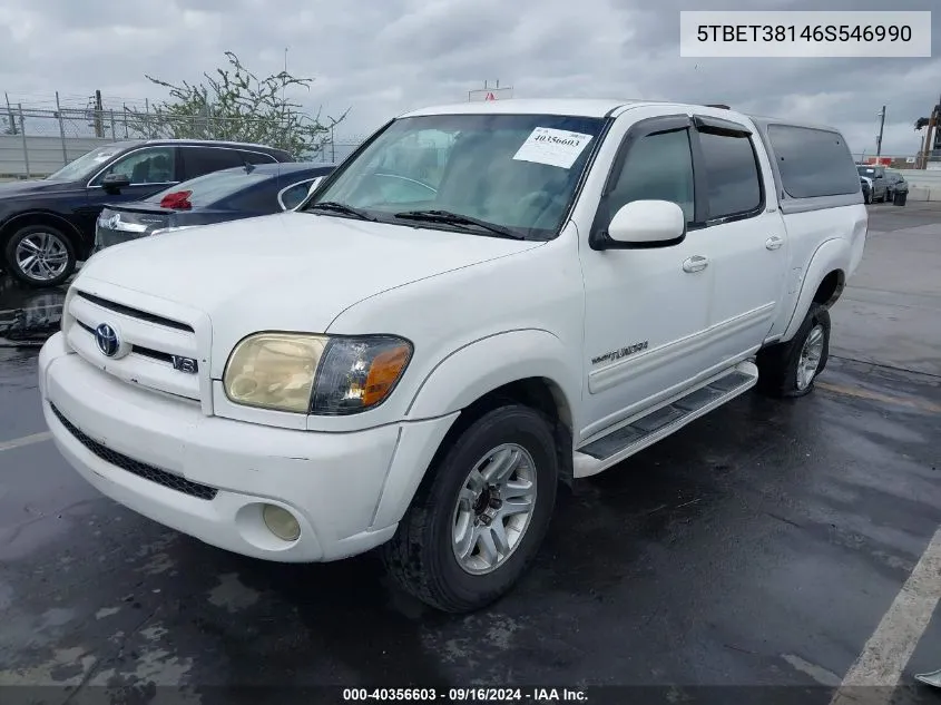 2006 Toyota Tundra Limited V8 VIN: 5TBET38146S546990 Lot: 40356603