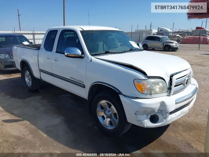 2006 Toyota Tundra Access Cab Sr5 VIN: 5TBRT34176S479924 Lot: 40360889